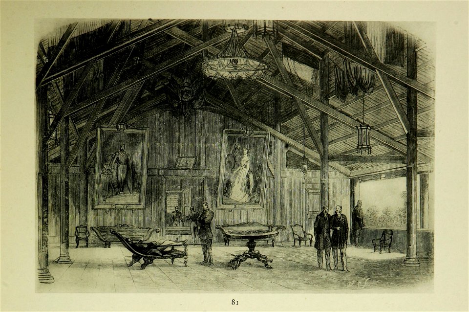 La salon et salle de spectacle de l'hôtel du Gouverneur à Saïgon