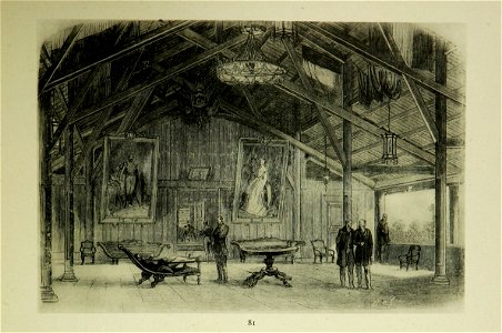 La salon et salle de spectacle de l'hôtel du Gouverneur à Saïgon