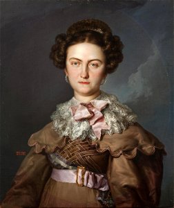 La reina María Josefa Amalia de Sajonia (Museo del Prado). Free illustration for personal and commercial use.