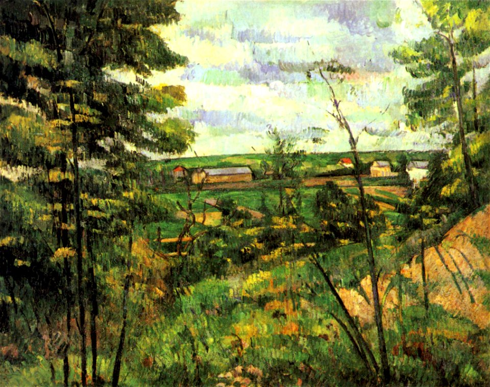 La Plaine de Saint-Ouen-l'Aumône vue prise des carrières du Chou, par Paul Cézanne, Yorck