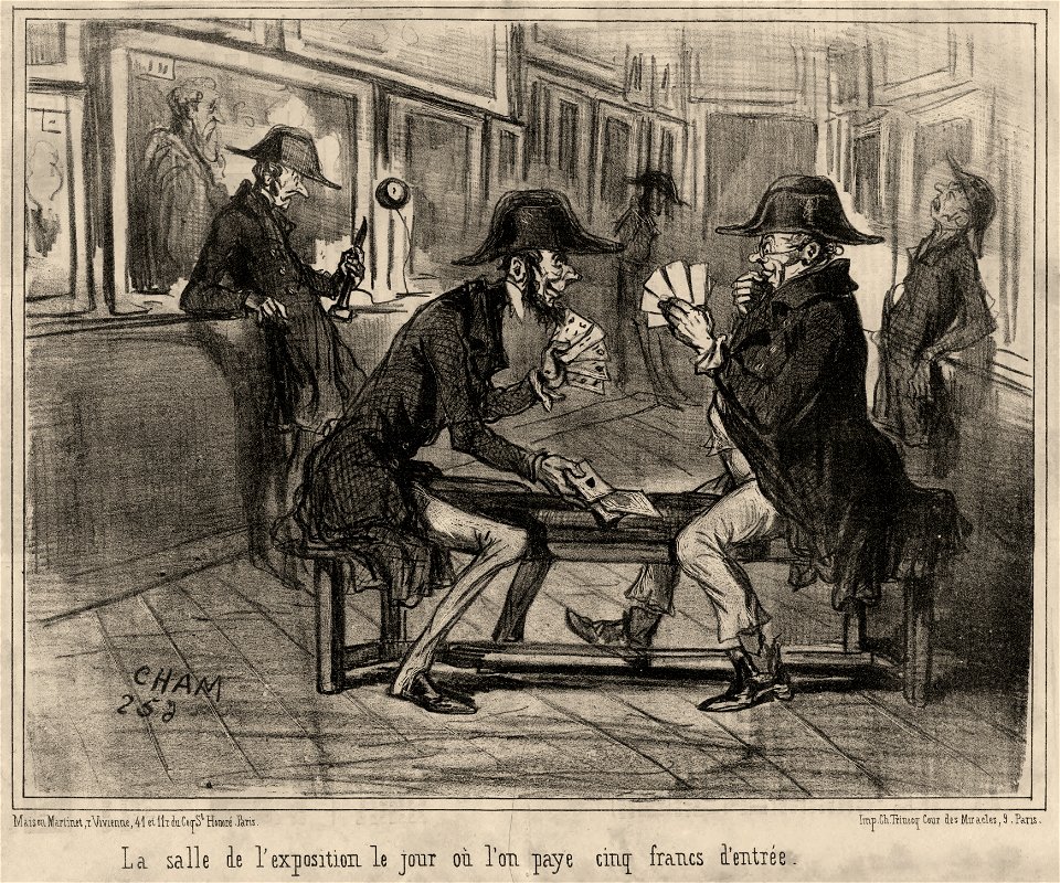 La salle de l'exposition le jour où l'on paye cinq francs d'entrée