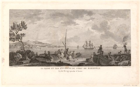 La Rade et les Environs du Port de Marseille Vu du Rivage proche d'Arens btv1b53185638s