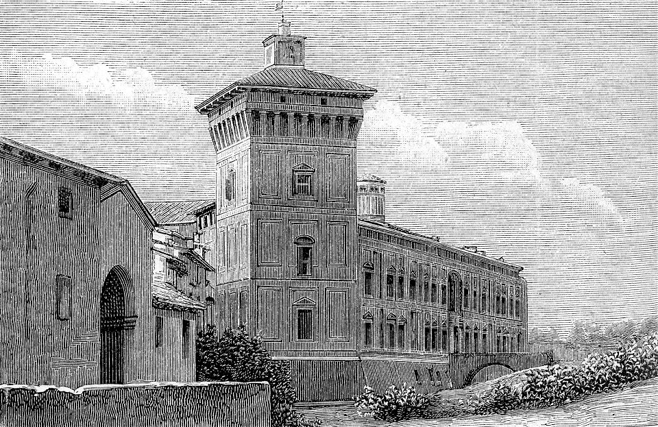 La rocca di Scandiano (xilografia)