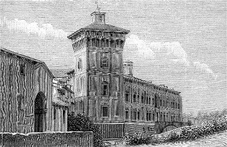 La rocca di Scandiano (xilografia)