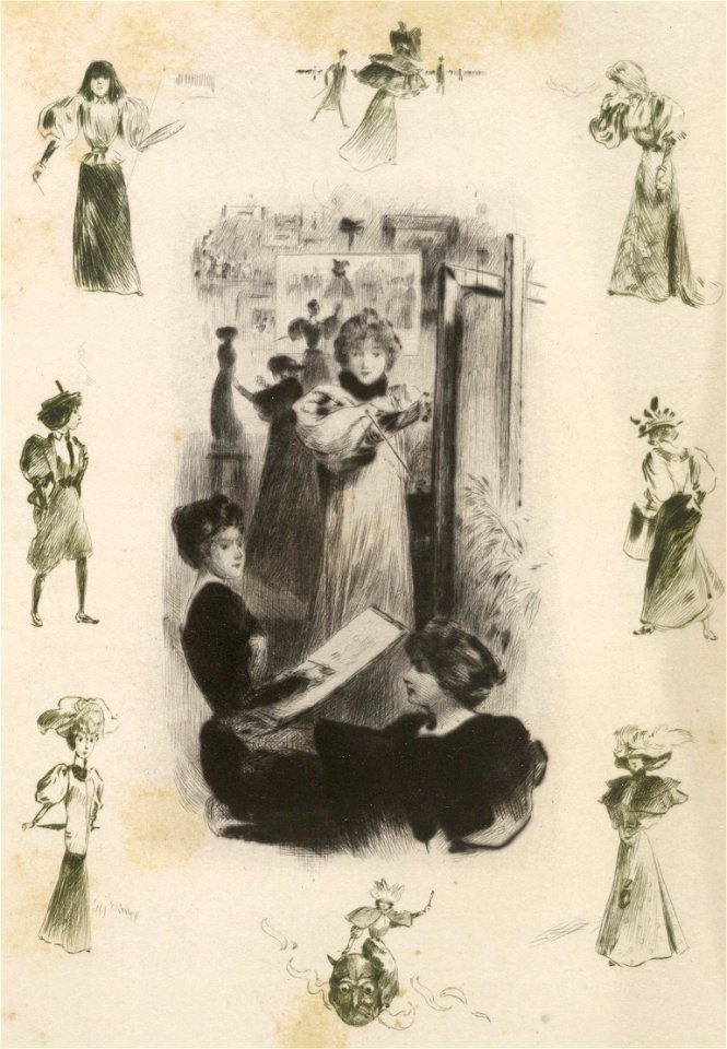 La Parisienne et caricatures, 1897