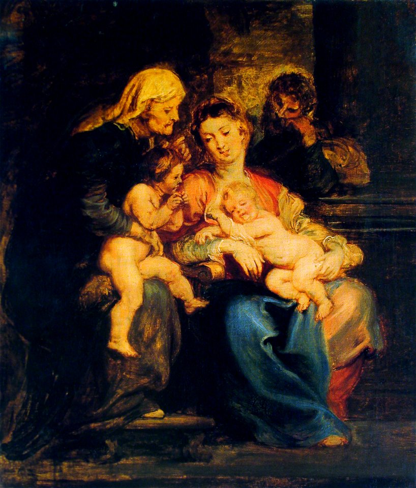 La Sagrada familia con Santa Isabel y San Juan - Peter Paul Rubens