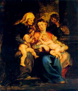 La Sagrada familia con Santa Isabel y San Juan - Peter Paul Rubens