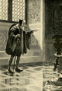 La profezia del pellegrino, quadro di Giuseppe Aureli 1. Free illustration for personal and commercial use.