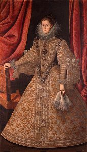 La reina Margarita de Austria, esposa de Felipe III (Palacio Real de El Pardo). Free illustration for personal and commercial use.