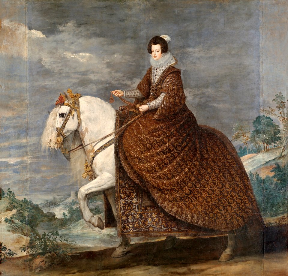 La reina Isabel de Borbón a caballo