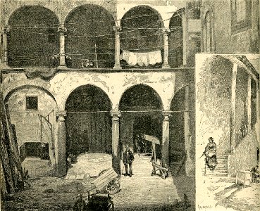 La vecchia Roma cortile del palazzo Mattei