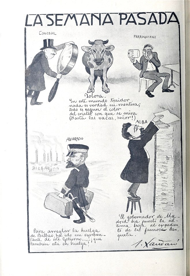 La Semana Pasada, de Xaudaró, en Blanco y Negro, 1906