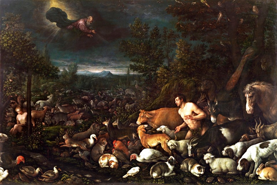 La reconvención a Adán, de Francesco Bassano (Museo del Prado)