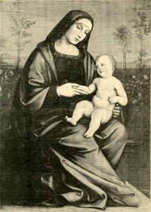 La Vergine e Gesù, quadro della scuola del Francia