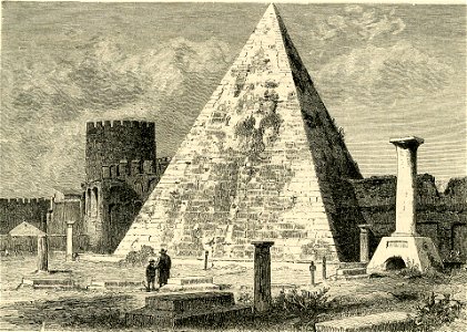 La piramide di Cestio. Sepolcro romano antico a Roma