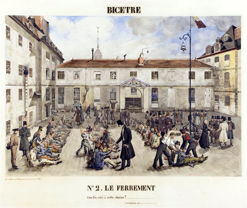 La prison de Bicêtre à Gentilly - le ferrement des forçats