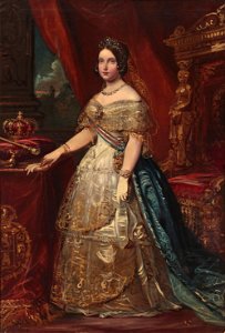 La reina Isabel II de España. (Museo del Prado). Free illustration for personal and commercial use.