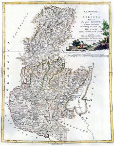 La provincia di Brescia divisa ne' suoi territorj - Venezia 1782 - by Antonio Zatta. Free illustration for personal and commercial use.