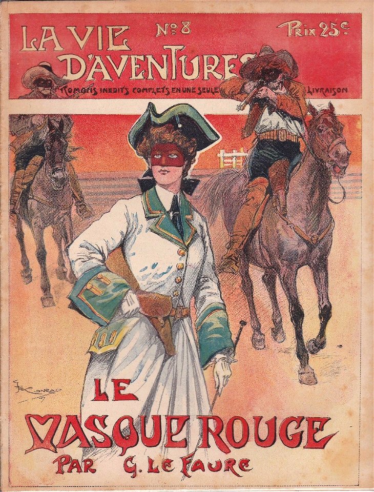 La Vie d'aventures n°8 - Le Masque rouge (Georges Le Faure) - illustration de Georges Conrad