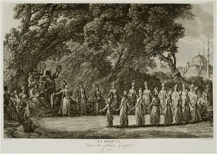 La roméga Danse des femmes greques - D'ohsson Mouradgea - 1790