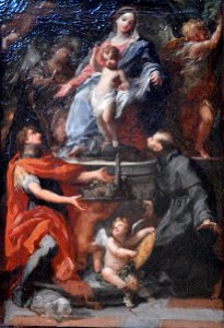 La Vierge à l'Enfant avec saint Guy et saint François - Marco Benefial - Q18573809