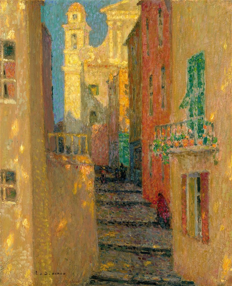 La rue de l'Eglise, Villefranche-sur-Mer