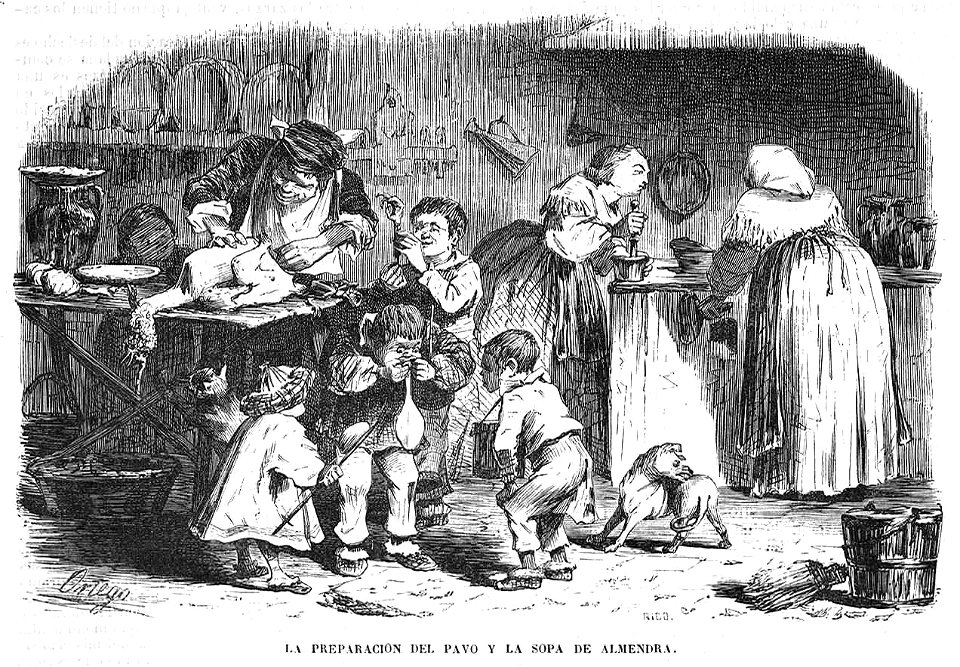 La preparación del pavo y la sopa de la almendra, de Ortego