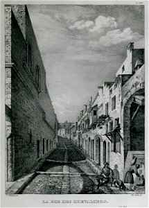 La Rue des Chevaliers - Rottiers Bernard Eugène Antoine - 1828