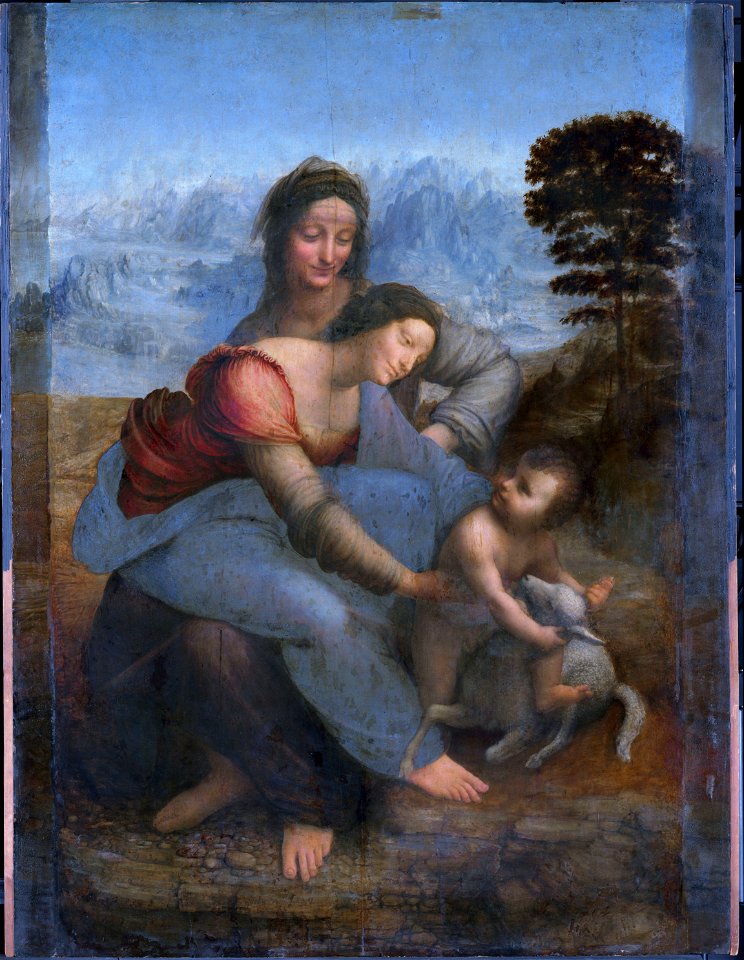 La Vierge, l'Enfant Jésus et sainte Anne, by Leonardo da Vinci, from C2RMF FXD