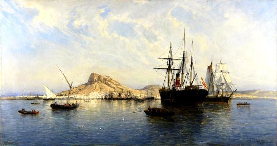 La rada de Alicante, de Rafael Monleón y Torres (Museo del Prado)