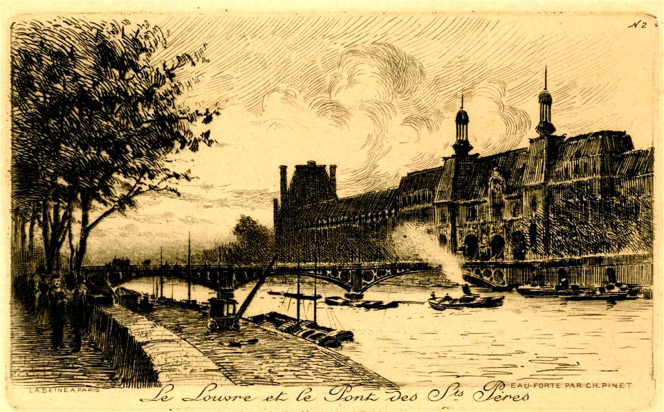 LA SEINE À PARIS n° 2 Le Louvre et le Pont des Saints-Pères