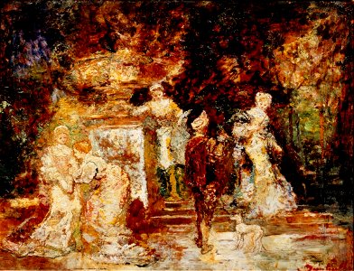 La terrasse by Adolphe Monticelli Centraal Museum 21833