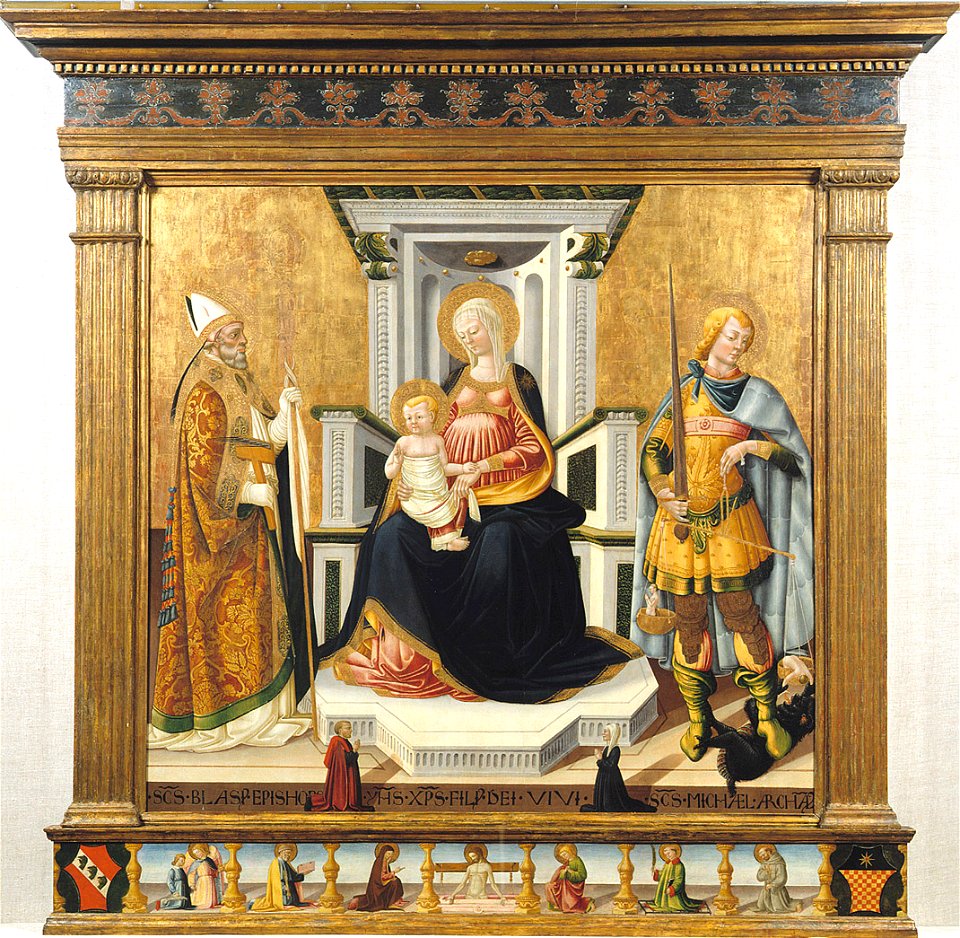 La Vierge et l Enfant avec saint Michel et saint Blaise - Neri di Bicci