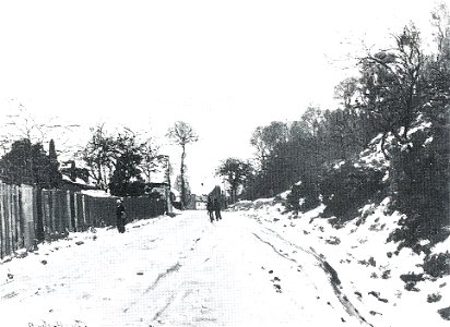 La Route sous la neige à Honfleur (W 82). Free illustration for personal and commercial use.