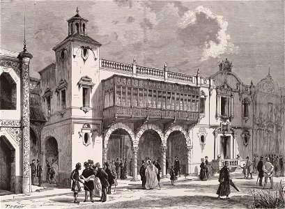 La rue des nations. Façade de la section de l'Amérique Centrale et Méridionale