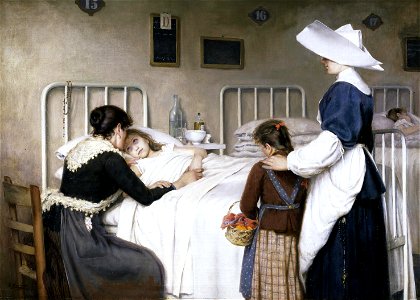 La visita de la madre al hospital, de Enrique Paternina García Cid (Museo del Prado)