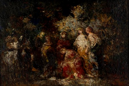 La Reverence - Adolphe Joseph Thomas Monticelli
