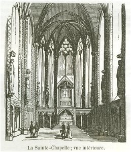 La Sainte-Chapelle, vue intérieure, 1855