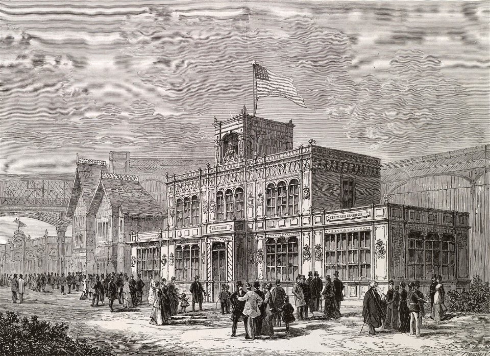 La rue des nations; Façade de la section des États-Unis