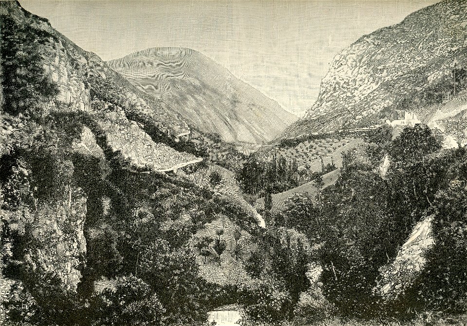 La valle dell’Alta Nera xilografia