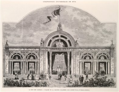La rue des nations. Façade de la section italienne