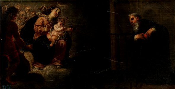 La Virgen y el Niño transverberando el corazón a San Agustín, de José García Hidalgo (Museo del Prado)