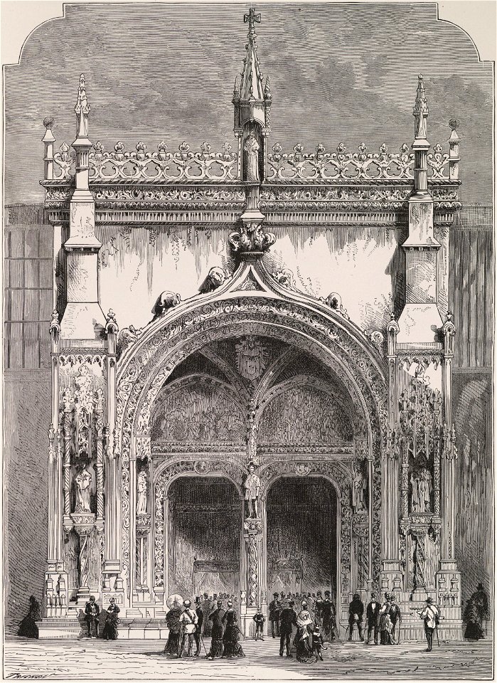 La rue des nations. Façade de la section portugaise