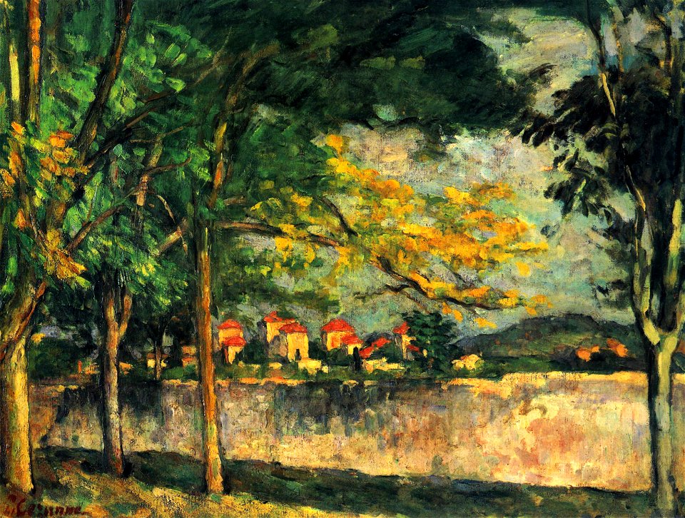 La Route - Le Mur d'enceinte, par Paul Cézanne, Yorck