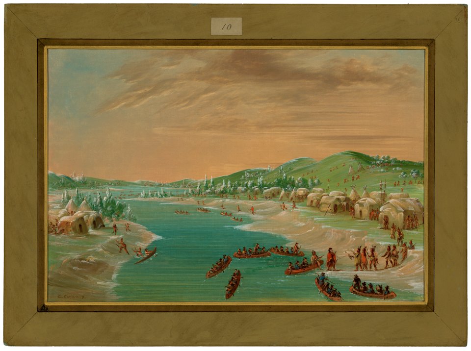 La Salle and Party Arrive at the Village of the Illinois C16095