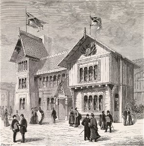 La rue des nations; Façade de la section de Suède et de Norvège