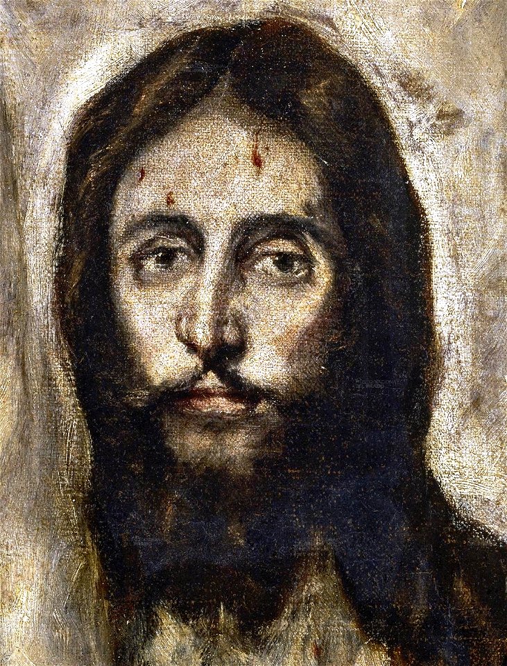 La Santa Faz, de El Greco (detalle)