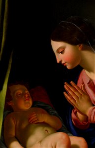 La Vierge adorant l'Enfant endormi, détail (phbw12 0047)