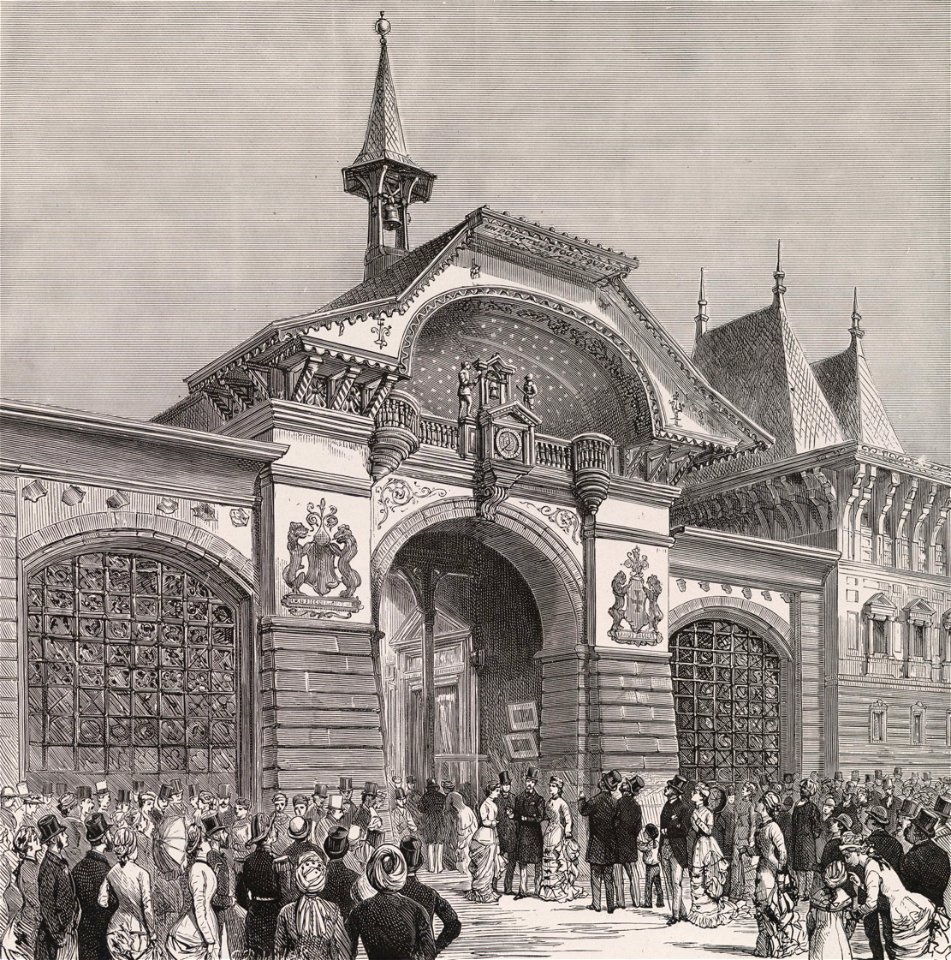 La rue des nations. Façade de la section suisse