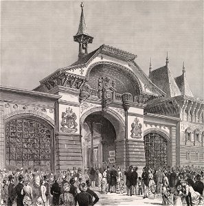 La rue des nations. Façade de la section suisse